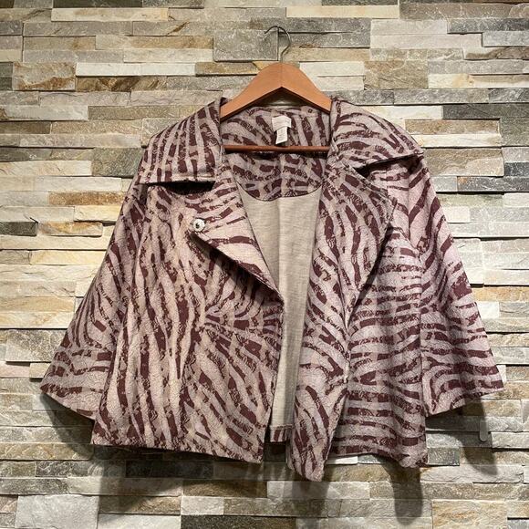 Chico’s 1 Zebra Swing Jacket | Runway-Inspired Neutral Brown Lace Fall '25 Trend - Picture 9 of 9
